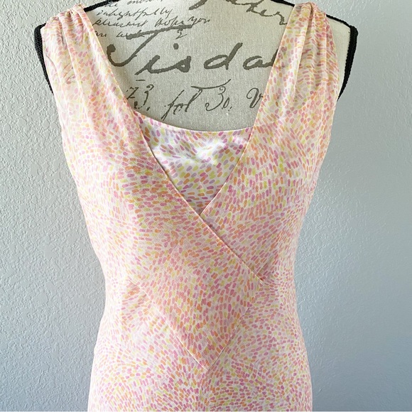 TALBOTS 100% Silk Shell Peach Sleeveless Dress Size 10 - Picture 9 of 14